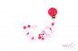 Preview: Nuggiketteli & Greifling mit Namen Set Glamour-Line Rosa - Rot